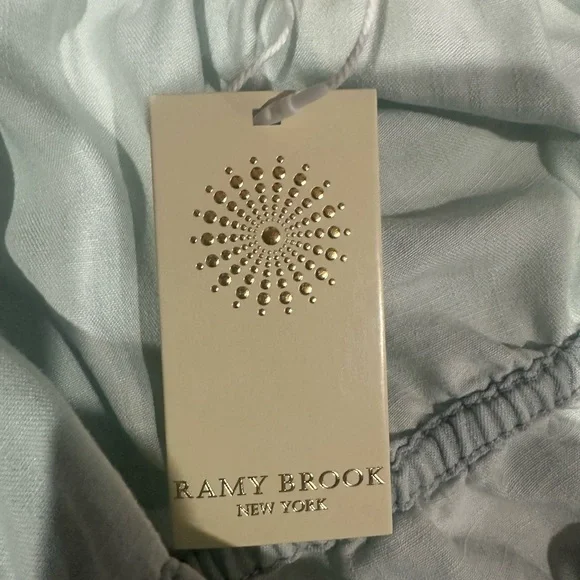 NWT SIZE XL Ramy Brook Sky Blue Smocked Blouse - Picture 10 of 11